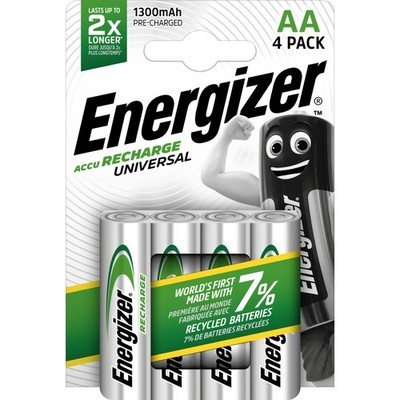 Wiederaufladbare Batterie HR6 (AA) 1,2 V 1300 mAh Ni-MH   Energizer, 4 Stk