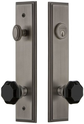 Grandeur CARLYO_TP_ESET_238 Carre Solid Brass Rose Tall Plate - Grey