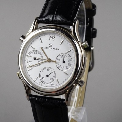 Revue Thommen CHRONOGRAPH Vintage 8425001 Men's Watch 35mm stopwatch no work