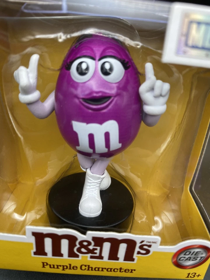 Figura coleccionable Jada M&M'S personaje púrpura 3" Diecast M&M Metalfigs Foto 3 de 3