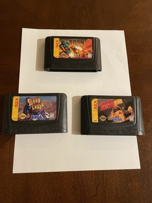 3 Game Lot Doom Virtua Racing Motocross Sega Genesis 32X Cartridge Only