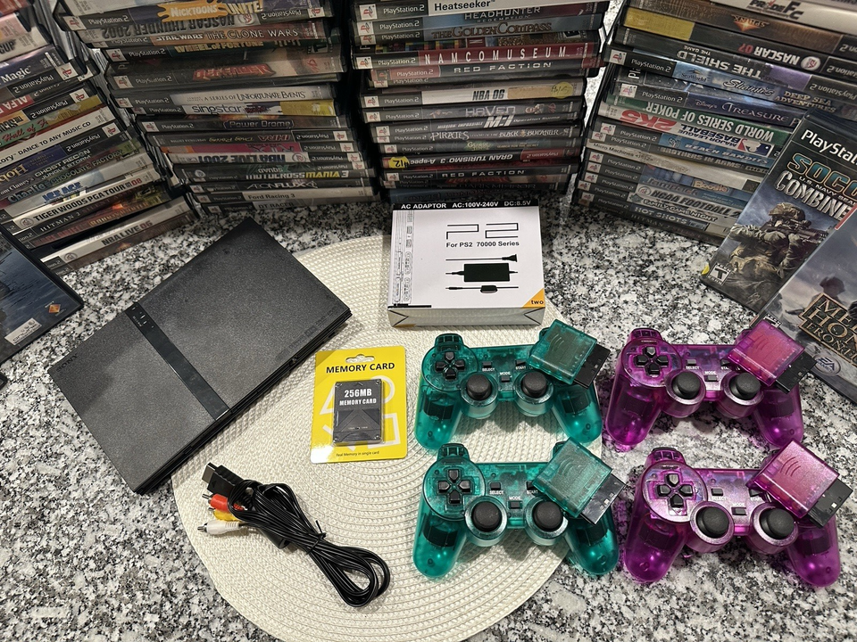 PlayStation 2 PS2 Console Slim CHOOSE YOUR BUNDLE! + Accessories + Game ...
