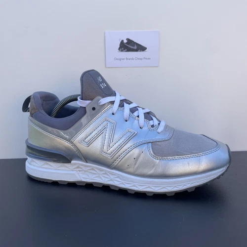 Scarpe da ginnastica New Balance 574 argento taglia UK 7