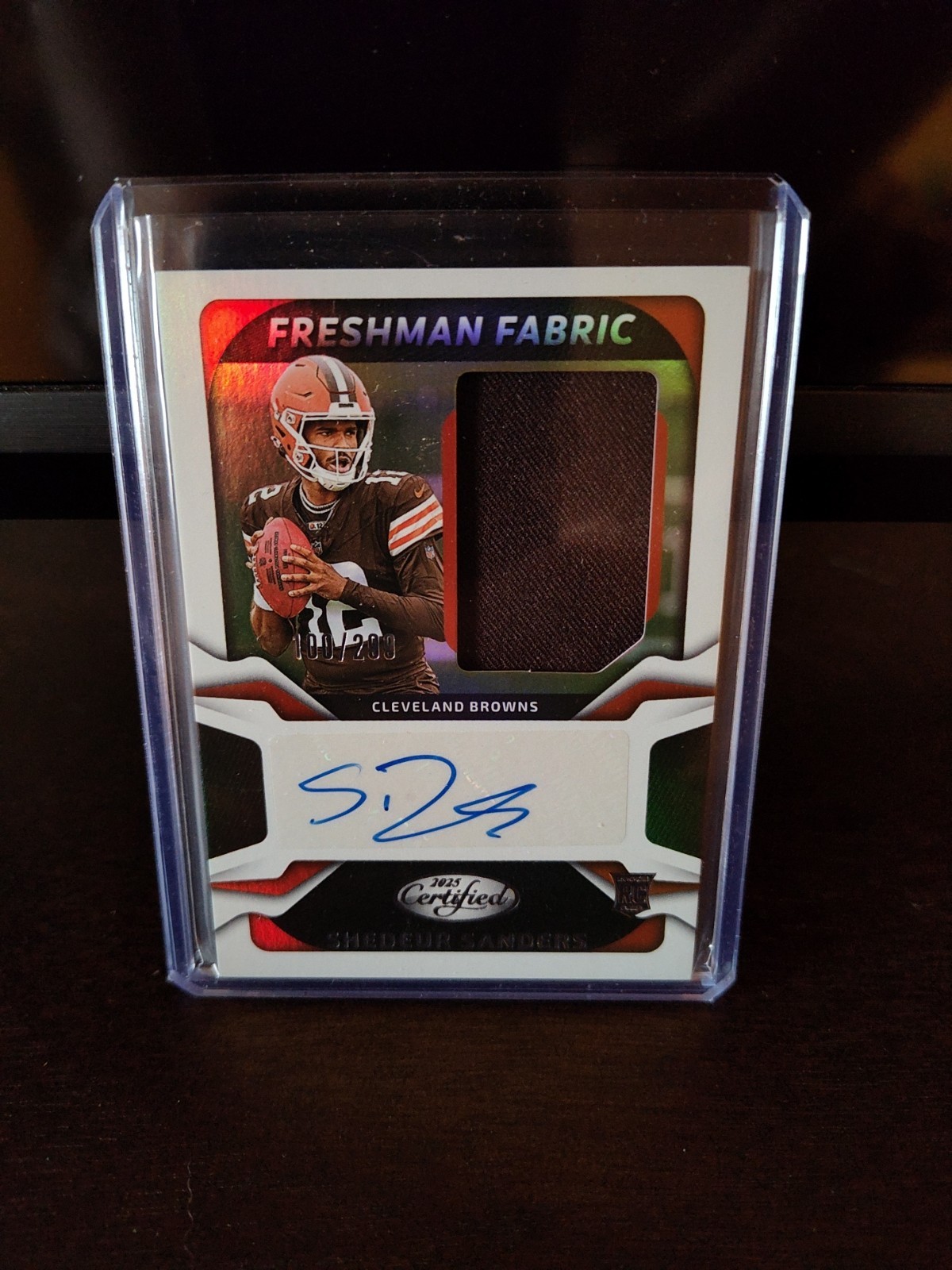 2025 Panini Certified Freshman Fabric Shedeur Sanders #FBC-SSS Auto /299