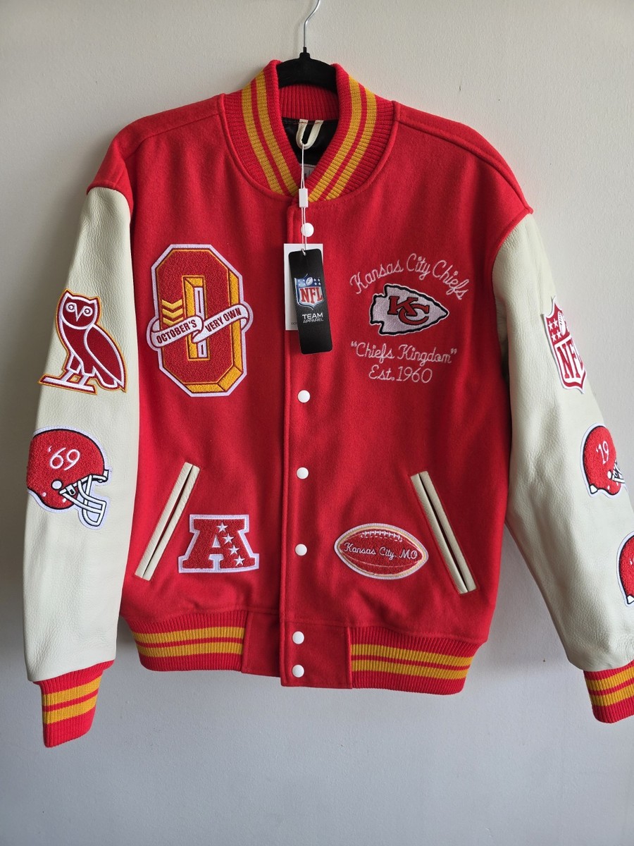 October's Very Own OVO x NFL Kansas City Chiefs Varsity Jacket M