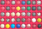 LOT OF 40 GENERIC CHAMPAGNE CAPSULES NOTCHES PRINTED QUARTERS DIAMETER 32