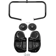 Lower Vented Fairings Speakers &Engine Guard Bar Fit For Harley Road Glide 14-24