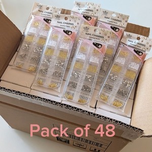 PUEEN Nail Art Jeweled Nail Charms Wholesale Pack of 48 - $384 Retail Value
