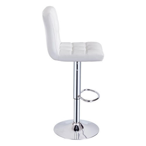 Faux Leather Barstool Chrome Base Stool Counter Height Stool Breakfast Bar Chair - Picture 86 of 172