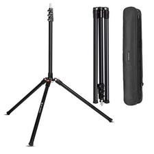 86.6 inch/2.2m Light Stand with Storage Bag, Aluminium Photography Tripod for...