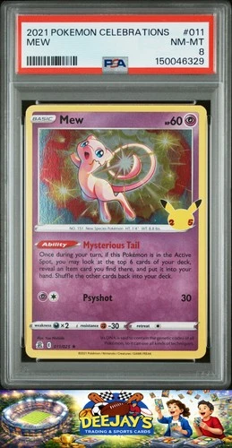 2021 Pokemon Celebrations #011 Mew PSA 8