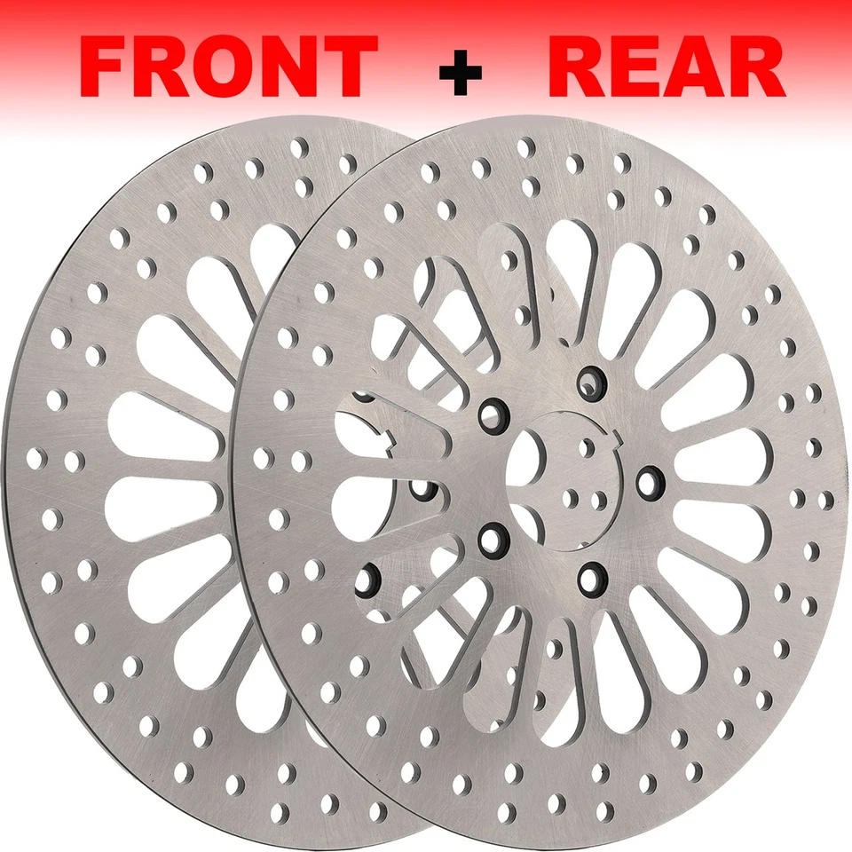 Rotores de freno delanteros + traseros pulidos 11,5 Fatboy Heritage Softail Deluxe FLSTN EE. UU. Foto 4 de 4