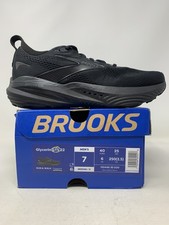 Men's Brooks Glycerin GTS 22, Black/Black/Ebony, 7 D Medium US