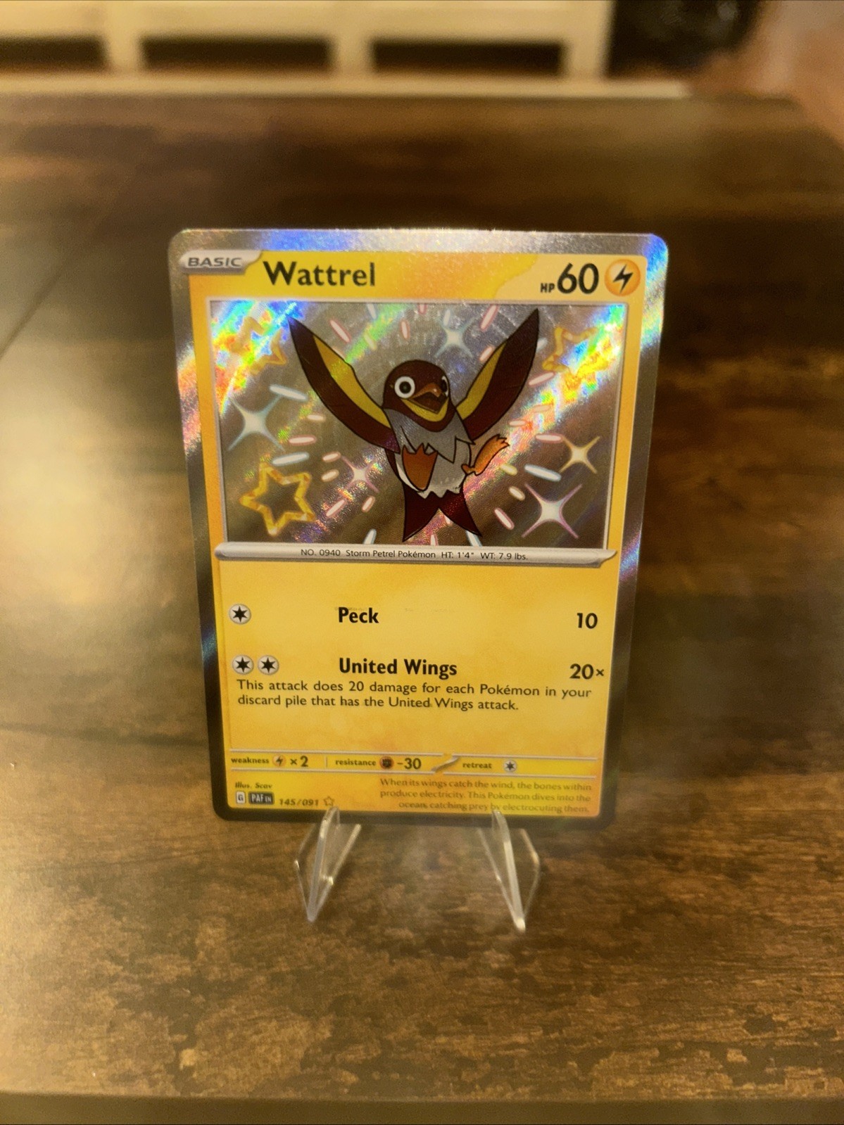 Wattrel 145/091 SV: Paldean Fates Holo