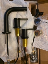 KOHLER Elate 33592-4K-BL 8 in. Widespread Bathroom Sink Faucet in Matte Black