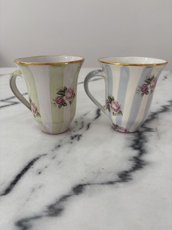Mackenzie Child’s Honeymoon Stripe Mug Set of 2 