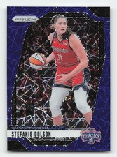 2024 Panini Prizm WNBA #34 Stefanie Dolson Blue Velocity Prizms