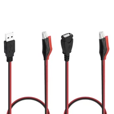 YACSEJAO Alligator Clip to USB Test Leads Red Black Wire Maximum 5A... 