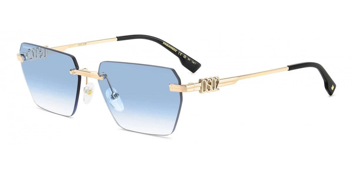 Occhiali da sole uomo donna nero lucido con lenti blu Pisacane B-class 1s 25b