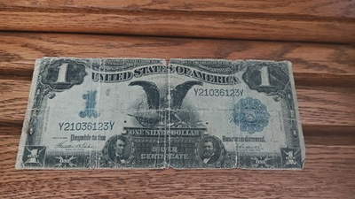 #ad #ad 1899 $1 Silver Certificate Black Eagle Note Large Size Currency Good Condition $99.99
