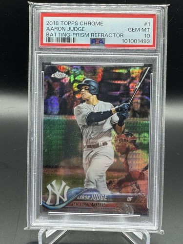 2018 Topps Chrome - Aaron Judge #1 Prism Refractor PSA 10 - GEM MT | NY Yankees