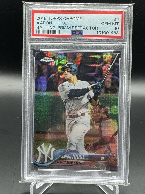 2018 Topps Chrome - Aaron Judge #1 Prism Refractor PSA 10 - GEM MT | NY Yankees