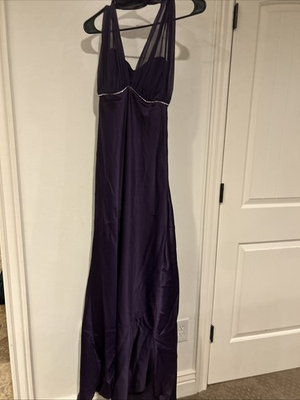#ad #ad Eureka Royal Purple Ball Gown Halter Formal Dress XL Mermaid $34.39