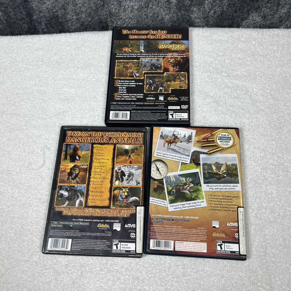 Cabela's Dangerous Hunts 1 2 Trophy Bucks Lot PlayStation 2 PS2 Hunting Games - Image 2 of 4