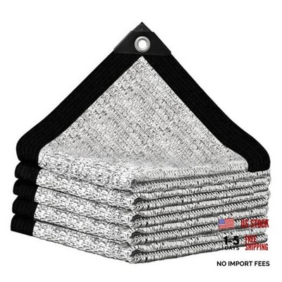 Aluminum Shade Cloth 10x10',80% Aluminum Reflective tarp,Durable Mesh 10×10FT