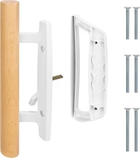 Sliding Patio Door Handle Set with Latch Lock, Replacement for Sliding Glass Doo