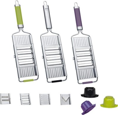 Novabest Gigant Multihobel Multi-Slicer 4 Einsätze Edelstahl