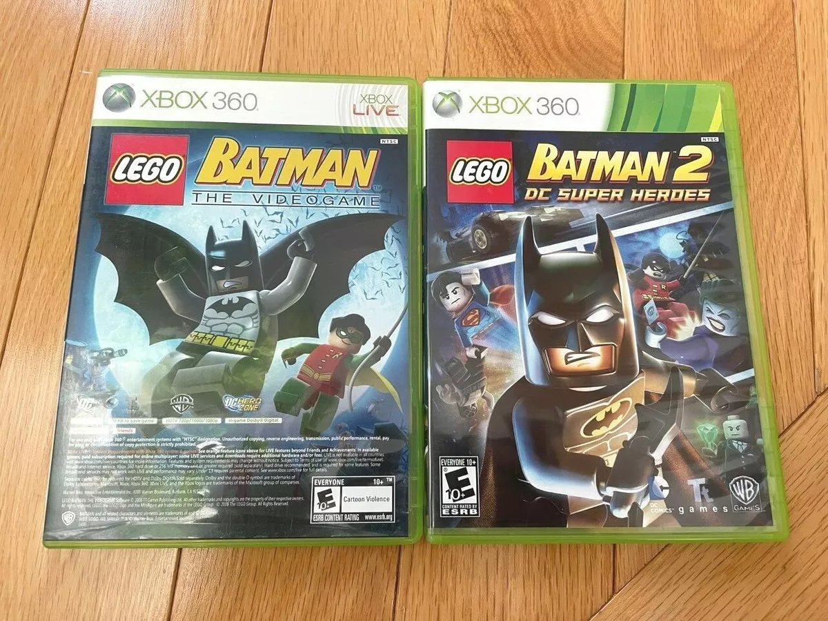 LEGO Batman 1 & 2 Lot Xbox 360 + PURE Motocross 3 Game Bundle, Complete