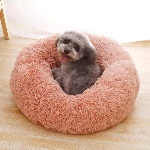 Calming Fluffy Pet Bed | Anti-anxiety Cat Bed | Donut Round Dog Bed | Pet Nest - Picture 10 of 11