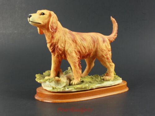 Statuetta cane Golden Retriever - Statua cucciolo resina miniatura animale domestico alto 5 1⁄2 - Foto 2 di 6