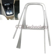 Real Carbon Fiber Silver Center Gear Shift Knob Panel Fits 99-06 Golf 4 GTI MK4