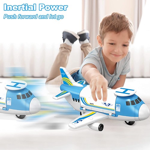 Cargo Plane Toy Gift for Kids Boys Girls age 3 4 5 6,with 8 Min Cars&1Helicopter - Picture 5 of 12
