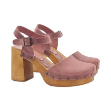 Zoccoli olandesi con cinturino & tacco 8,5 cm - Made in Italy - MY258 ROSA