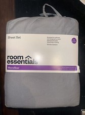 Room Essentials Target gray twin/twinXL sheet set Microfiber wrinkle resistant