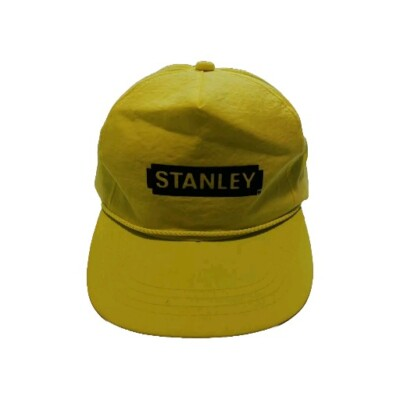 #ad Stanley High Visability One Size Snapback Hat Highlighter Yellow Nylon Vintage $8.73