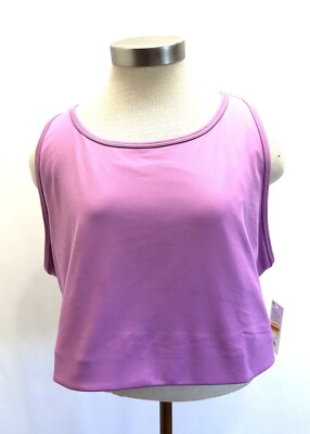 NWT TEK GEAR Women Workout Gear Athletic Pink Cropped Tank Sports Bra Plus Sz 4X