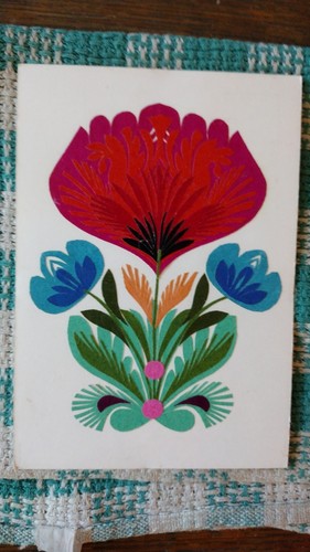BEAUTIFUL POST CARD PAPER CUT MADE IN POLAND FLOWERS. - Picture 4 of 14