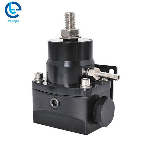 Kit regulador de presión de combustible ajustable universal negro 100 psi calibre AN6 montaje - Imagen 2 de 10