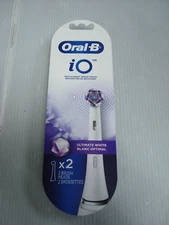 ORAL-B IO ULTIMATE WHITE REPLACEMENT BRUSH HEADS X2 BRUSH HEADS   - NEW -