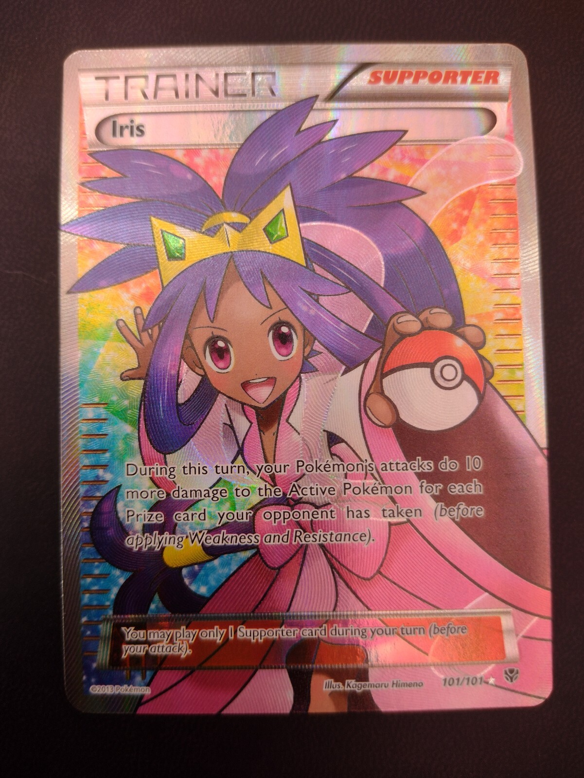Pokémon Card - Plasma Blast Iris Full Art 101/101 Near Mint!