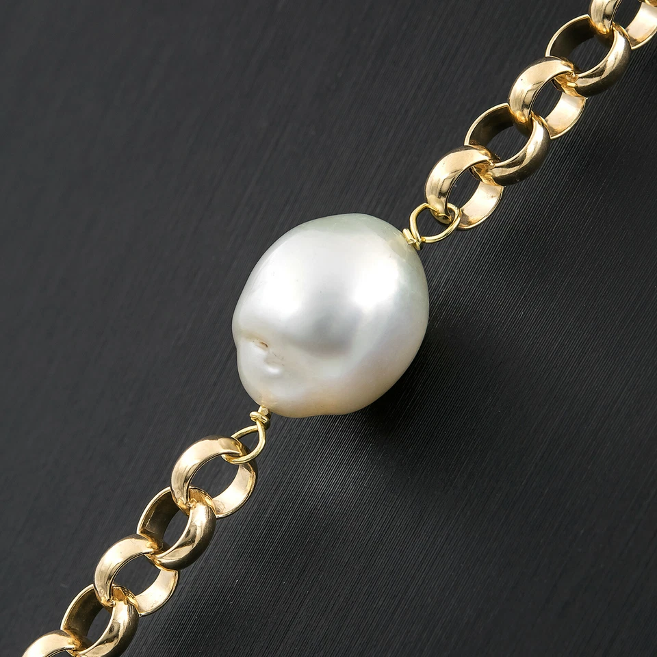 Collar Mujer oro 18k con autenticas perlas Australianas de los mares del sur - Imagen 3 de 4