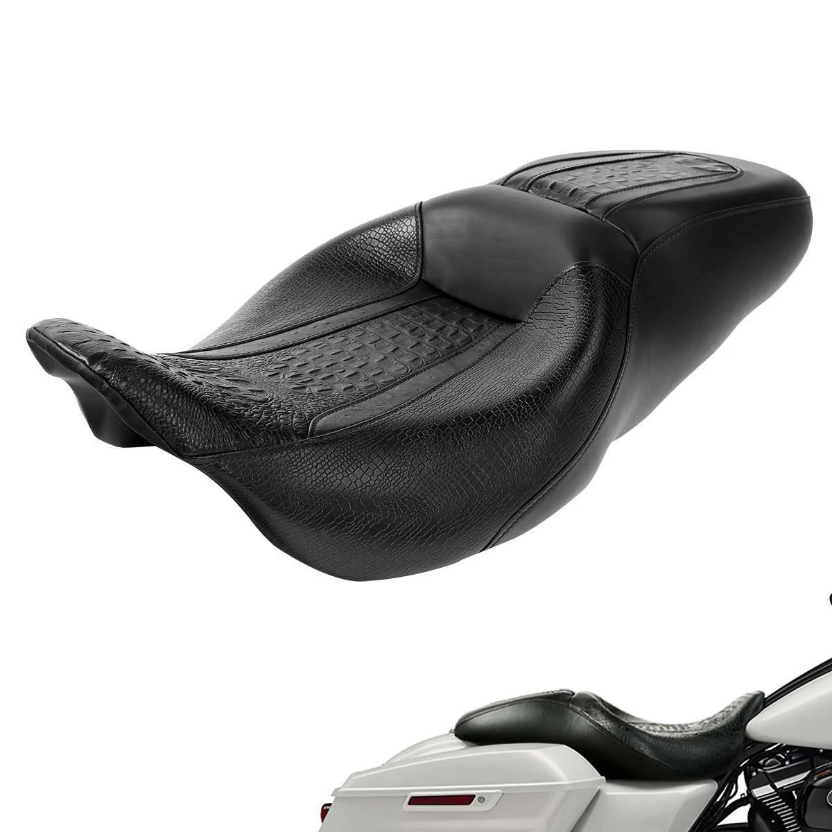 Motorcycle Driver Passenger Seat Fit For Harley Touring Road Street Glide 09 Up