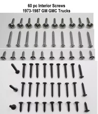 INTERIOR SCREWS FITS ALL 1973-87 GM GMC TRUCK C10 S10 PICKUP SUBURBAN ETC 60 pcs