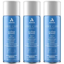ANDIS Cool Care Plus Spray for Clipper Blades, 15.5 Ounce - Pack of 3