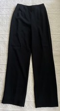 Ann Taylor Vintage Pants Womens 2 Straight Leg High Rise Back Zip Black Trousers