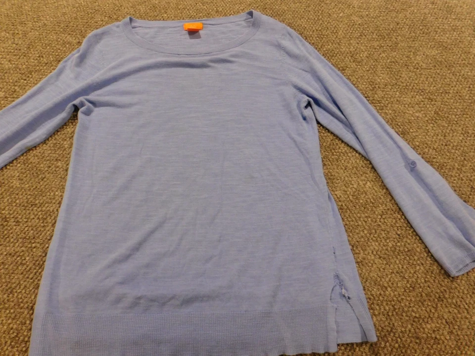 Blusa Joe Fresh Mujer Grande Púrpura Floral Pullover Elástico Foto 4 de 4